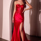 Strapless Sweetheart Keyhole Neckline Gown by Cinderella Divine CD0103 - Special Occasion/Curves