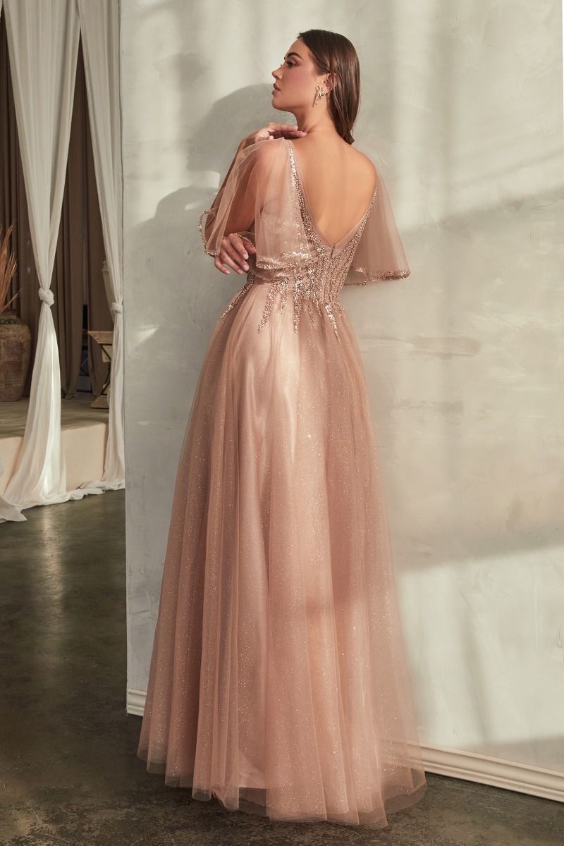 Cinderella Divine - CD0175 LAYERED TULLE A-LINE GOWN