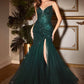 Strapless Sequin Mermaid Gown By Ladivine CD0214 - Women Evening Formal Gown - Special Occasion