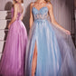 Sweetheart Neckline Tulle A-Line Gown by Cinderella Divine CD0234 -  Special Occasion/Curves