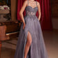 Sweetheart Neckline Tulle A-Line Gown by Cinderella Divine CD0234 -  Special Occasion/Curves