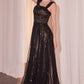 Off The Shoulder A-Line Gown by Cinderella Divine CD0238 - Special Occasion/Curves