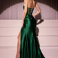 Strapless Sweetheart Neckline Leg Slit Gown By Ladivine CD2408 - Women Evening Formal Gown - Special Occasion