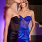 Strapless Sweetheart Neckline Leg Slit Gown By Ladivine CD2408 - Women Evening Formal Gown - Special Occasion