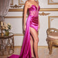 Satin Strapless Corset Gown By Ladivine CD269 - Women Evening Formal Gown - Special Occasion