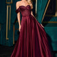 Off The Shoulder Sweetheart A-Line Gown By Ladivine CD297 - Women Evening Formal Gown - Special Occasion