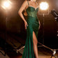 Fitted Glitter Sweetheart Neckline with Crystal Gown by Cinderella Divine CD307 - Special Occasion