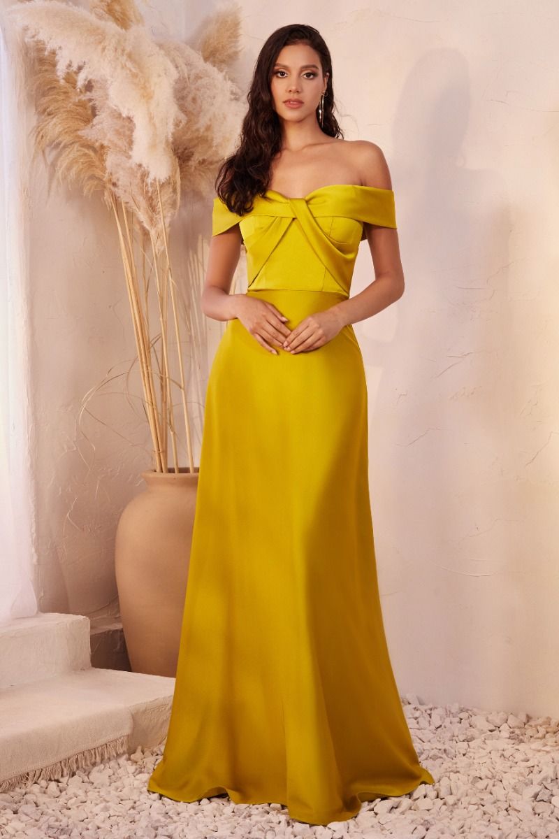 chartreuse evening dress Ladivine CD325 Dress, Chartreuse / 4