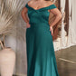 Satin Off The Shoulder A-Line Women Formal Gown By Ladivine CD325C - Curves