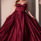 Sweetheart Neckline A-Line Gown By Ladivine CD337C - Women Evening Formal Gown - Curves