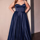 Sweetheart Neckline A-Line Gown By Ladivine CD337C - Women Evening Formal Gown - Curves