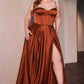 Sweetheart Neckline A-Line Gown By Ladivine CD337C - Women Evening Formal Gown - Curves