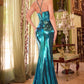 Beaded Metallic Sweetheart Bodice Gown by Cinderella Divine CD352 - Special Occasion