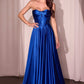 Strapless Satin A-Line Gown By Ladivine CD378 - Women Evening Formal Gown - Special Occasion/Curves