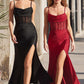 Fitted Hot Stone Corset Bodice Gown by Cinderella Divine CD380 - Special Occasion