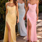 Strapless Chiffon Scoop Neckline Gown By Ladivine CD383 - Women Evening Formal Gown - Special Occasion