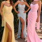 Strapless Chiffon Scoop Neckline Gown By Ladivine CD383 - Women Evening Formal Gown - Special Occasion