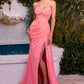 Strapless Sweetheart Neckline Gown By Ladivine CD384 - Women Evening Formal Gown - Special Occasion