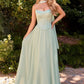 Strapless Curved A-Line Gown By Ladivine CD386 - Women Evening Formal Gown - Special Occasion