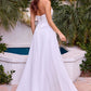 Chiffon Curved Neckline Bridal Gown By Ladivine CD386W - Women Evening Formal Gown