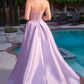 Strapless Floral Beadwork A-Line Gown By Ladivine CD389 - Women Evening Formal Gown - Special Occasion