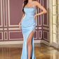 Stretch Satin Strapless Neckline Gown By Ladivine CD391 - Women Evening Formal Gown - Special Occasion