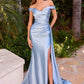 Off Shoulder Neckline Sheath Gown By Ladivine CD393 - Women Evening Formal Gown - Special Occasion/Curves