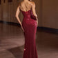 Strapless Draped Neckline Gown By Ladivine CD396 - Women Evening Formal Gown - Special Occasion