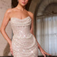 Strapless Draped Neckline Gown By Ladivine CD396 - Women Evening Formal Gown - Special Occasion