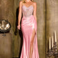 Sweetheart Neckline Leg Slit Gown By Ladivine CD405 - Women Evening Formal Gown - Special Occasion