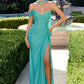 Soft Pleated Chiffon Sheath Gown By Ladivine CD406 - Women Evening Formal Gown - Special Occasion