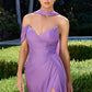Soft Pleated Chiffon Sheath Gown By Ladivine CD406 - Women Evening Formal Gown - Special Occasion