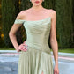 One Shoulder A-Line Gown By Ladivine CD409 - Women Evening Formal Gown - Special Occasion/Curves