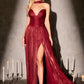 Strapless Sweetheart A-Line Gown By Ladivine CD410 - Women Evening Formal Gown - Special Occasion/Curves