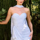 Sweetheart Neckline Leg Slit Gown By Ladivine CD411 - Women Evening Formal Gown - Special Occasion