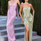 Sweetheart Neckline Leg Slit Gown By Ladivine CD411 - Women Evening Formal Gown - Special Occasion