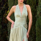 Halter Neckline A-Line Gown By Ladivine CD412 - Women Evening Formal Gown - Special Occasion/Curves