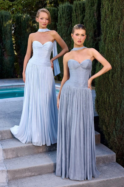Chiffon Sweetheart Neckline Gown By Ladivine CD414 - Women Evening Formal Gown - Special Occasion/Curves