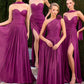Sweetheart Neckline Leg Slit Gown By Ladivine CD411 - Women Evening Formal Gown - Special Occasion