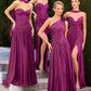 Sweetheart Neckline Leg Slit Gown By Ladivine CD411 - Women Evening Formal Gown - Special Occasion
