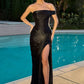 Chiffon Off Shoulder Neckline Gown By Ladivine CD416 - Women Evening Formal Gown - Special Occasion/Curves