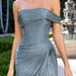 Chiffon Off Shoulder Neckline Gown By Ladivine CD416 - Women Evening Formal Gown - Special Occasion/Curves