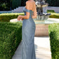 Chiffon Off Shoulder Neckline Gown By Ladivine CD416 - Women Evening Formal Gown - Special Occasion/Curves
