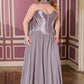 Strapless Sweetheart Neckline Gown By Ladivine CD668C - Women Evening Formal Gown - Curves