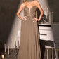 Illusion Sweetheart A-Line Gown By Ladivine CD673 - Women Evening Formal Gown - Special Occasion