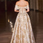 Off Shoulder A-Line Gown By Ladivine CD682 - Women Evening Formal Gown - Special Occasion