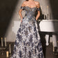 Off Shoulder A-Line Gown By Ladivine CD682 - Women Evening Formal Gown - Special Occasion