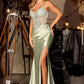 Beaded Sweetheart High Slit Gown By Ladivine CD686 - Women Evening Formal Gown - Special Occasion