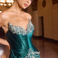 Strapless Sweetheart Mermaid Gown By Ladivine CD697 - Women Evening Formal Gown - Special Occasion
