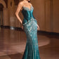 Strapless Sweetheart Mermaid Gown By Ladivine CD697 - Women Evening Formal Gown - Special Occasion